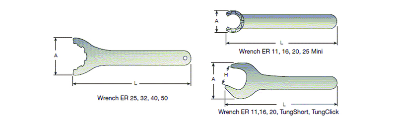WRENCH ER50 SPARE PARTS - Exact Industrial Supply