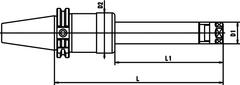 CAT 50 x PG 15 x 14 XL CAT powRgrip Toolholder - Exact Industrial Supply