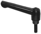 70702, Clamp Lever Size 5 Zinc Classic Style with Steel Stud Insert 1/2-13 x 2.36, Screw and Spring - Exact Industrial Supply