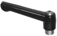 70728, Clamp Lever Size 5 Zinc Classic Style with Steel Insert, Screw and Spring tapped 1/2-13 - Exact Industrial Supply