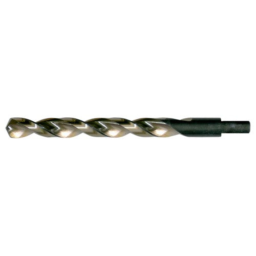 29/64 RHS / RHC HSS 135 Degree Split Point Heavy Duty Parabolic Jobber Length Drill - Black & Gold - Exact Industrial Supply