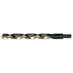 29/64 RHS / RHC HSS 135 Degree Split Point Heavy Duty Parabolic Jobber Length Drill - Black & Gold - Exact Industrial Supply