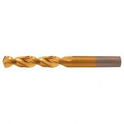 #6 RHS / RHC HSS-CO 8% (M42) 135 Degree Split Point Q-Cobalt Wide Land Parabolic Drill - TiN - Exact Industrial Supply