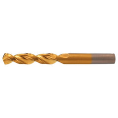 #35 RHS / RHC HSS-CO 8% (M42) 135 Degree Split Point Q-Cobalt Wide Land Parabolic Drill - TiN - Exact Industrial Supply