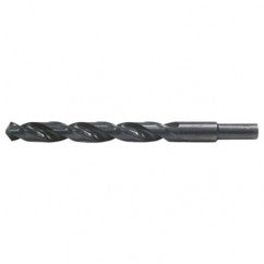 25/64 RHS / RHC HSS 118 Degree Radial Point General Purpose Jobber Length Drill - Steam Oxide - Exact Industrial Supply