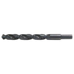 25/64 RHS / RHC HSS 118 Degree Radial Point General Purpose Jobber Length Drill - Steam Oxide