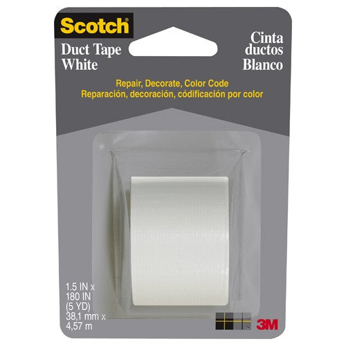 3M White Duct Tape 1005-WHT-CD 1.5″ × 5 yd (38.1mm × 4.57m) - Exact Industrial Supply