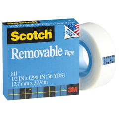 Scotch Removable Tape 811 1/2″ × 1296″ Boxed - Exact Industrial Supply