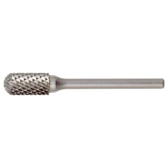 SC-51 Double Cut Solid Carbide Bur-Cylindrical with Ball Nose - Exact Industrial Supply