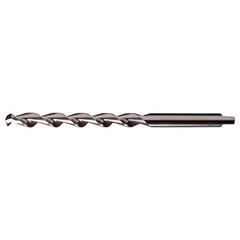 25/64 RHS / RHC HSS 118 Degree Notched Point HSS Parabolic Taper Length Drill - Bright - Exact Industrial Supply