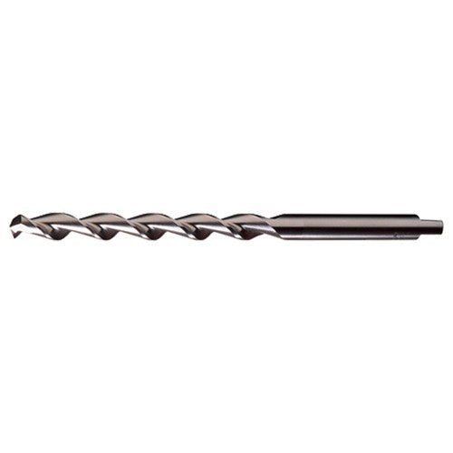 #37 RHS / RHC HSS 118 Degree Notched Point HSS Parabolic Taper Length Drill - Bright - Exact Industrial Supply