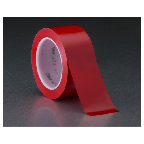 3M Vinyl Tape 471 Red 1/4″ × 36 yd 5.2 mil - Exact Industrial Supply