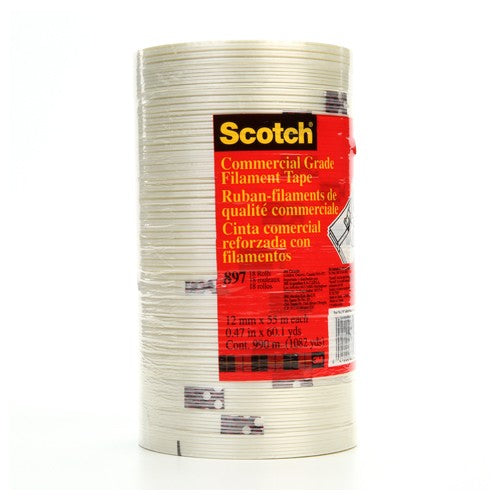 Scotch Filament Tape 897 Clear 12 mm × 55 m 5 mil - Exact Industrial Supply