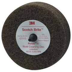 ‎Scotch-Brite Rivet Cleaning Disc 07410 4″ × 1-1/4″ A MED - Exact Industrial Supply