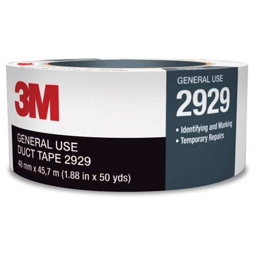 3M General Use Duct Tape 2929 Silver 1.88″ × 50 yd 5.5 mil Individually Wrapped Conveniently Packaged - Exact Industrial Supply
