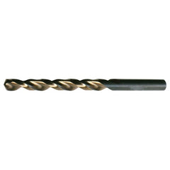 29/64 RHS / RHC HSS 135 Degree Split Point Heavy Duty Parabolic Jobber Length Drill - Black & Gold - Exact Industrial Supply