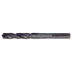 21.00mm RHS / RHC HSS 118 Degree Split Point Silver & Deming Reduced Shank Drill - Steam Oxide - Exact Industrial Supply