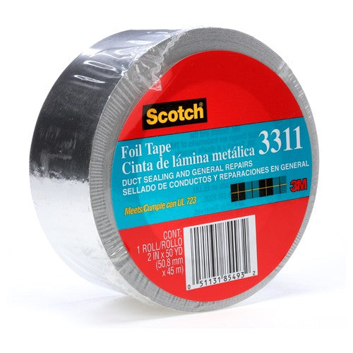 ‎Scotch Foil Tape 3311-50A 2.0″ × 50 yd (50.8 mm × 45 m) - Exact Industrial Supply