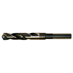 23/32 RHS / RHC HSS 118 Degree Split Point Silver & Deming Reduced Shank Drill - Black & Gold - Exact Industrial Supply