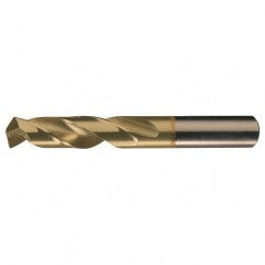 23/64 RHS / RHC HSS-CO 8% (M42) 135 Degree Split Point Heavy Duty Cobalt Screw Machine Drill - TiN - Exact Industrial Supply