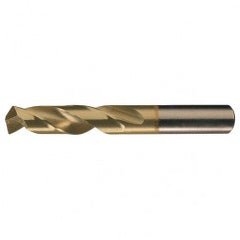 23/64 RHS / RHC HSS-CO 8% (M42) 135 Degree Split Point Heavy Duty Cobalt Screw Machine Drill - TiN - Exact Industrial Supply