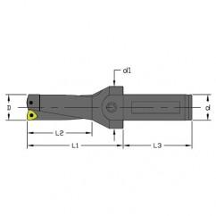 UD-1437-2D-125 - 1.437" Dia - Indexable Drill - Coolant Thru - Exact Industrial Supply