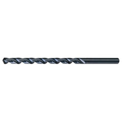 25/64″ RHS / RHC HSS 118 Degree Notched Point Heavy Duty Extra Long Drill - Steam Oxide - Exact Industrial Supply