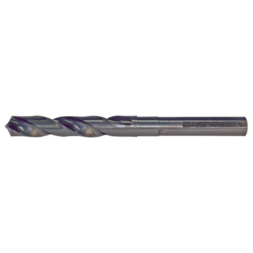 25/32 RHS / RHC HSS 118 Degree Radial Point Silver & Deming Reduced Shank Drill - Steam Oxide - Exact Industrial Supply