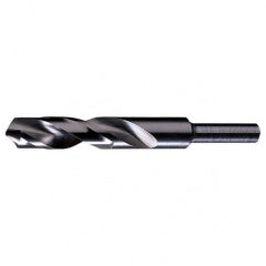 29/32 RHS / RHC HSS 118 Degree Radial Point 1/2″ Reduced Shank Silver & Deming Drill - Steam Oxide - Exact Industrial Supply