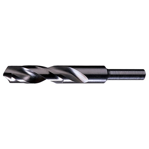 25/32 RHS / RHC HSS 118 Degree Radial Point 1/2″ Reduced Shank Silver & Deming Drill - Steam Oxide - Exact Industrial Supply