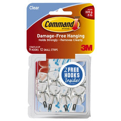 ‎Command Clear Small Wire Hooks 17067CLR-9ES 9 small wire hooks 12 small clear strips