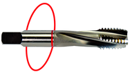 1/4-28 Dia. - H3 - 3 FL - Std Spiral Flute Tap - Red Ring - Exact Industrial Supply