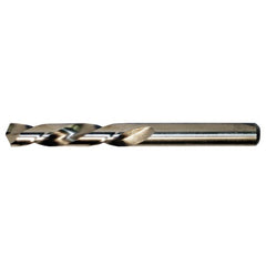 3/16 LHS / LHC HSS-CO 8% (M42) 135 Degree Split Point Cobalt Left Hand Mechanics Length Drill - Straw / Gold Oxide