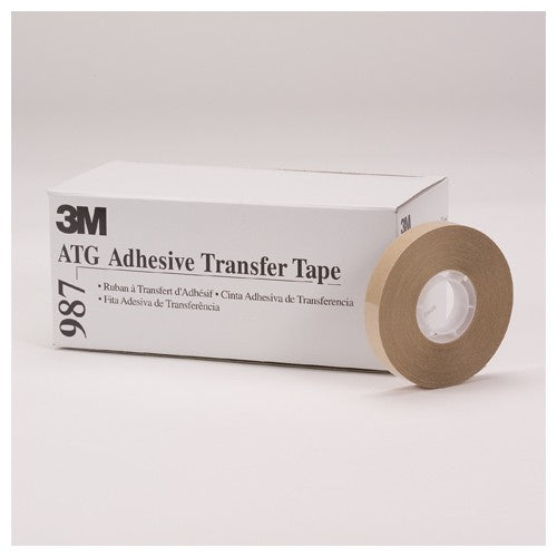 3M ATG Adhesive Transfer Tape 987 Clear 1/2″ × 60 yd 1.7 mil - Exact Industrial Supply