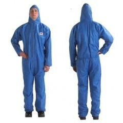 4215 2XL BLUE DISPOSABLE COVERALL - Exact Industrial Supply