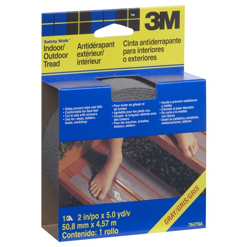 3M Safety-Walk Slip Resistant Tape 370G-R2X180 Grey 2″ × 15 ft (50.8 mm × 4.57 m) - Exact Industrial Supply
