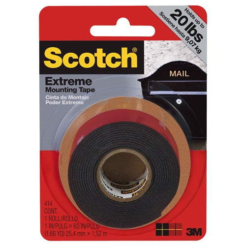 1 in × 5 ft (25 Scotch(R) Extreme Mounting Tape 52 m) Alt Mfg # 91084 - Exact Industrial Supply