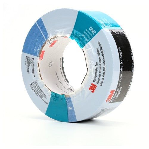 3M Multi-Purpose Duct Tape 3900 Blue 48 mm × 54.8 m 7.7 mil Individually Wrapped - Exact Industrial Supply
