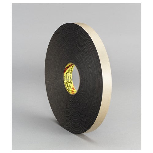 3M Double Coated Polyethylene Foam Tape 4496B Black 3/4″ × 36 yd 62 mil - Exact Industrial Supply