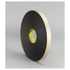3M Double Coated Polyethylene Foam Tape 4496B Black 3/8″ × 36 yd 62mil - Exact Industrial Supply