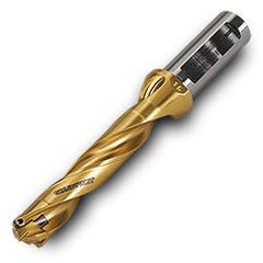 TD1050052C0R01 5xD Gold Twist Drill Body-Universal Flat Shank - Exact Industrial Supply