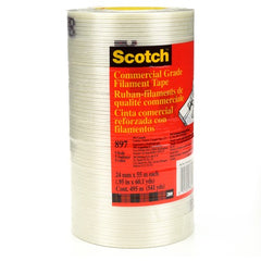 Scotch Filament Tape 897 Clear 24 mm × 55 m 5 mil - Exact Industrial Supply
