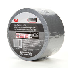 3M Value Duct Tape 1900 Silver 2.83″ × 50 yd 5.8 mil - Exact Industrial Supply