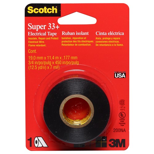 .75 in × 450 in Scotch(R) Electrical Tape 200CS12 strip Clip Strip Alt Mfg # 01964 - Exact Industrial Supply