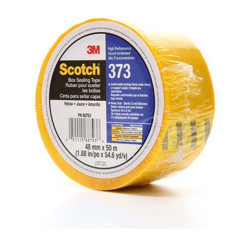 Scotch Box Sealing Tape 373 Yellow 48 mm × 50 m - Exact Industrial Supply