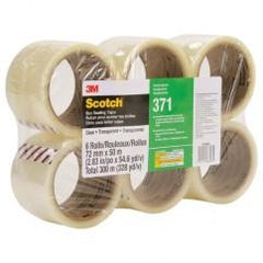 72MMX50MM 371 CLR BOX SEALING TAPE - Exact Industrial Supply