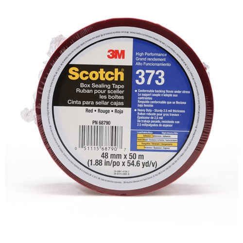 Scotch Box Sealing Tape 373 Red 48 mm × 50 m - Exact Industrial Supply