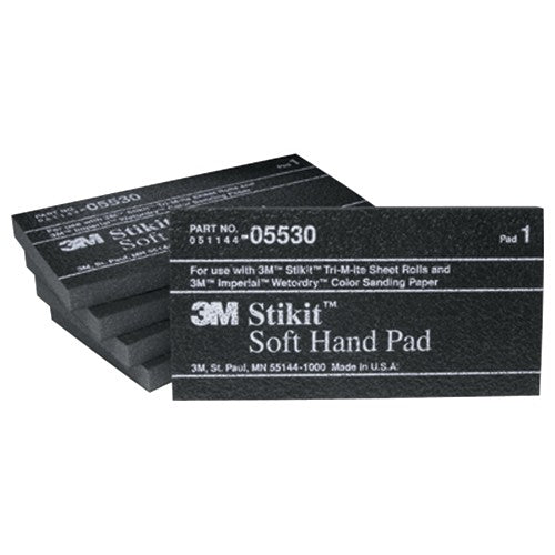 ‎3M Stikit Soft Hand Pad 05530 2-3/4″ × 5-1/2″ × 3/8″ - Exact Industrial Supply