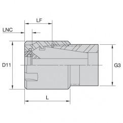 LABER16M COOLANT LOCKNUT - Exact Industrial Supply