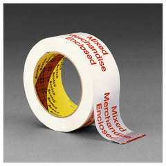 Scotch Printed Message Box Sealing Tape 3775 White 48 mm × 100 m - Exact Industrial Supply